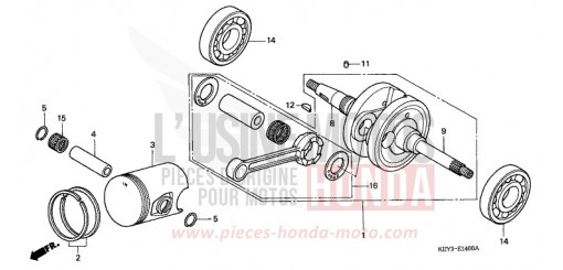 ALBERO MOTORE/PISTONE FES125W di 1998